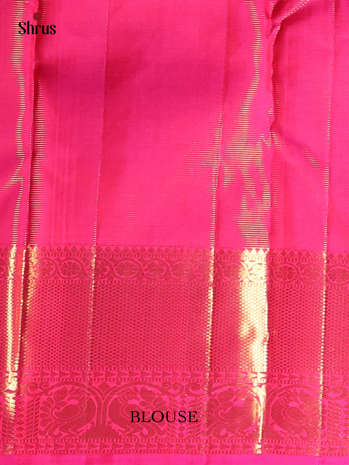 Single Tone Pink Kanchipuram silk Saree With Pure Zari Woven Stripes and Motifs - Shop on Shrus.com