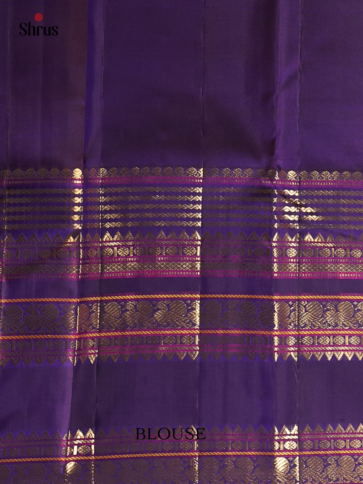 Pink and Violet Kanchipuram silk Saree With Pure Zari Woven Floral Motifs - Shop on Shrus.com