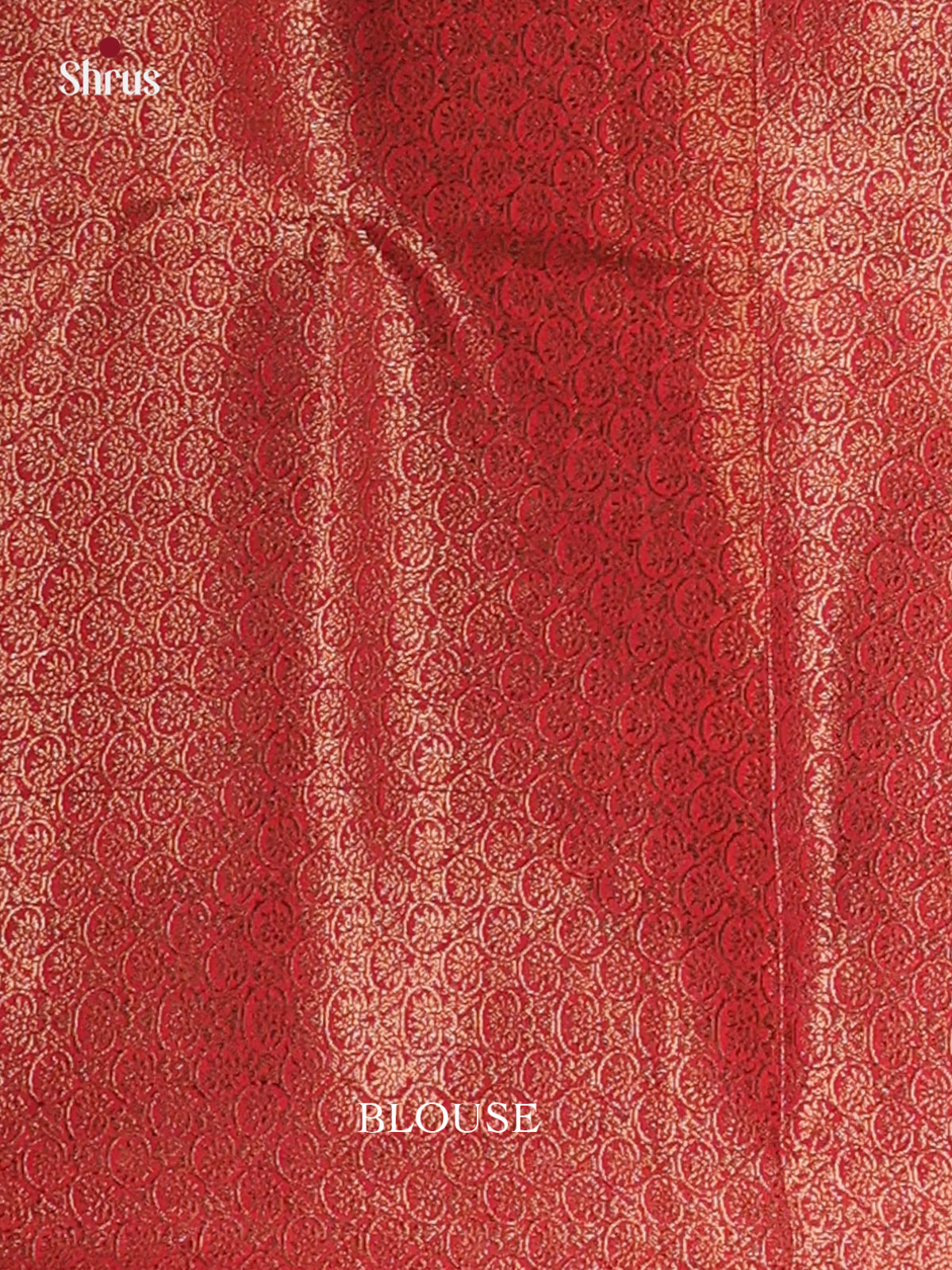Blue & Red - Semi Jute Saree - Shop on Shrus.com