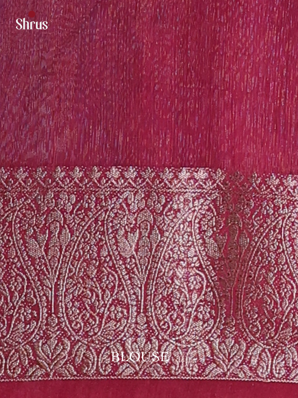 Blue & Maroon - Semi Jute Saree - Shop on Shrus.com