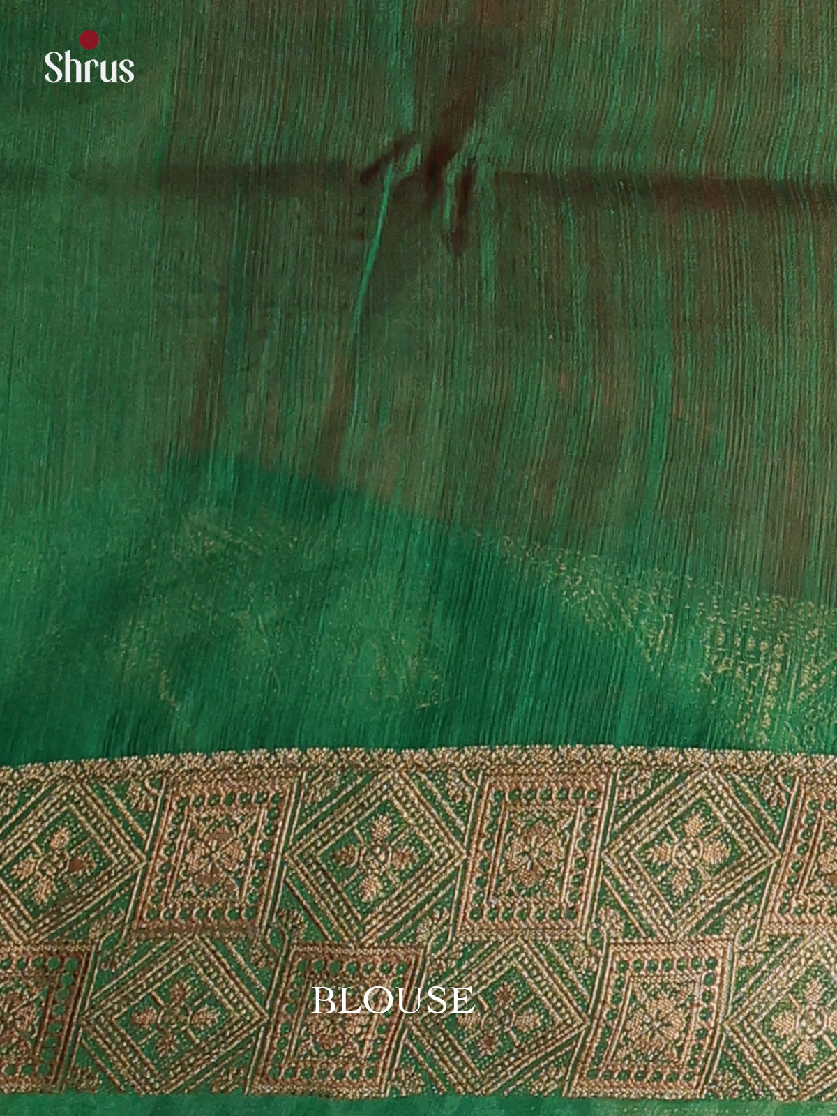 Red & Green - Semi Jute Saree - Shop on Shrus.com