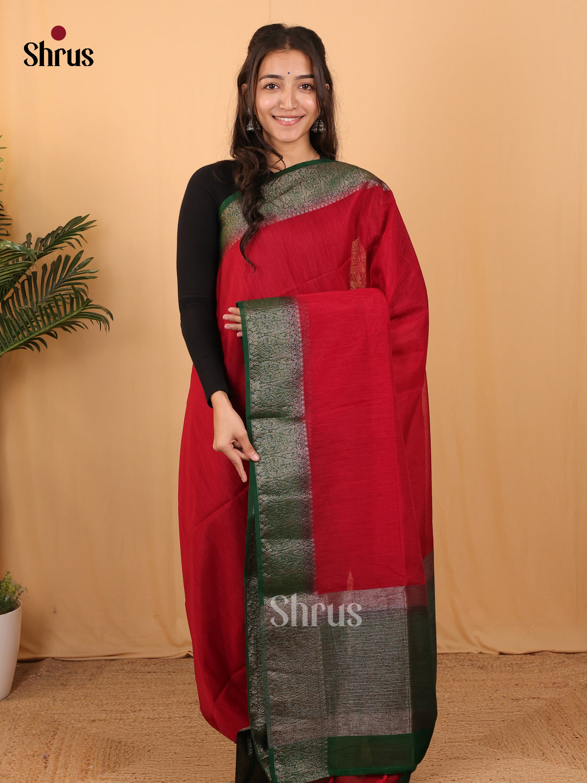 DAS22200 - Semi Jute Saree - Shop on Shrus.com