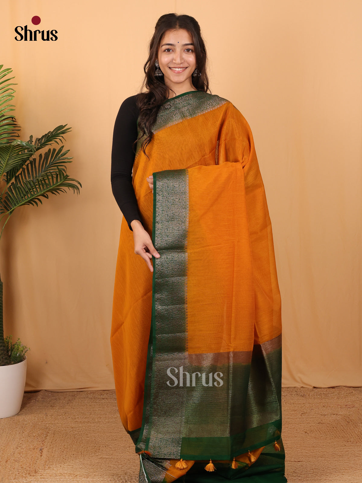 DAS22207 - Semi Jute Saree - Shop on Shrus.com