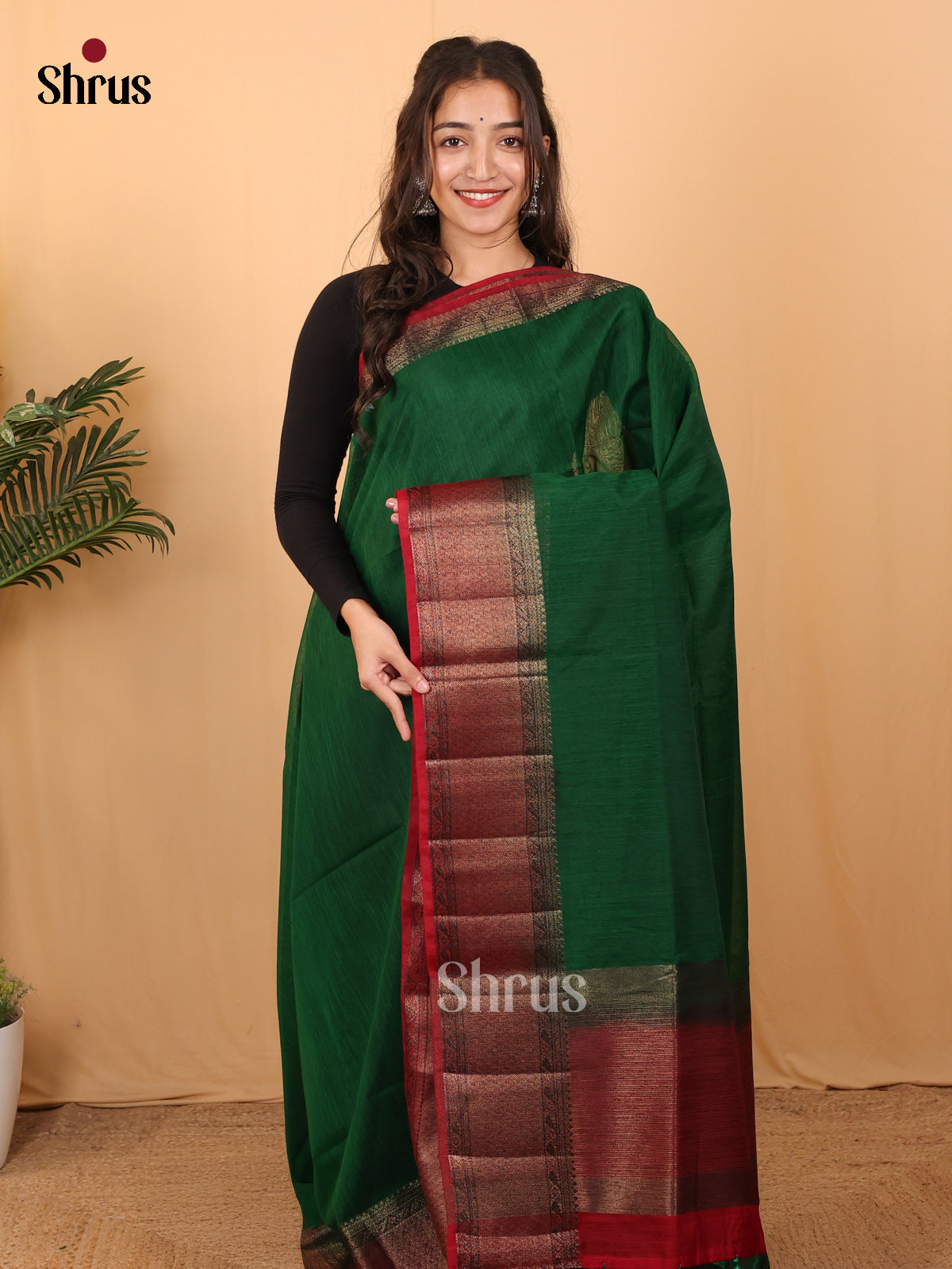DAS22214 - Semi Jute Saree - Shop on Shrus.com