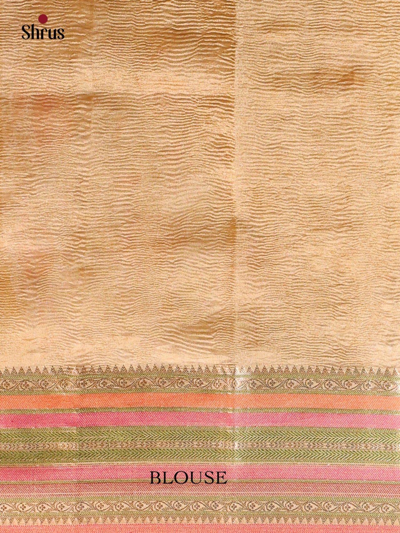 Goldish Orange - Bamboo silk Saree - Shop on Shrus.com
