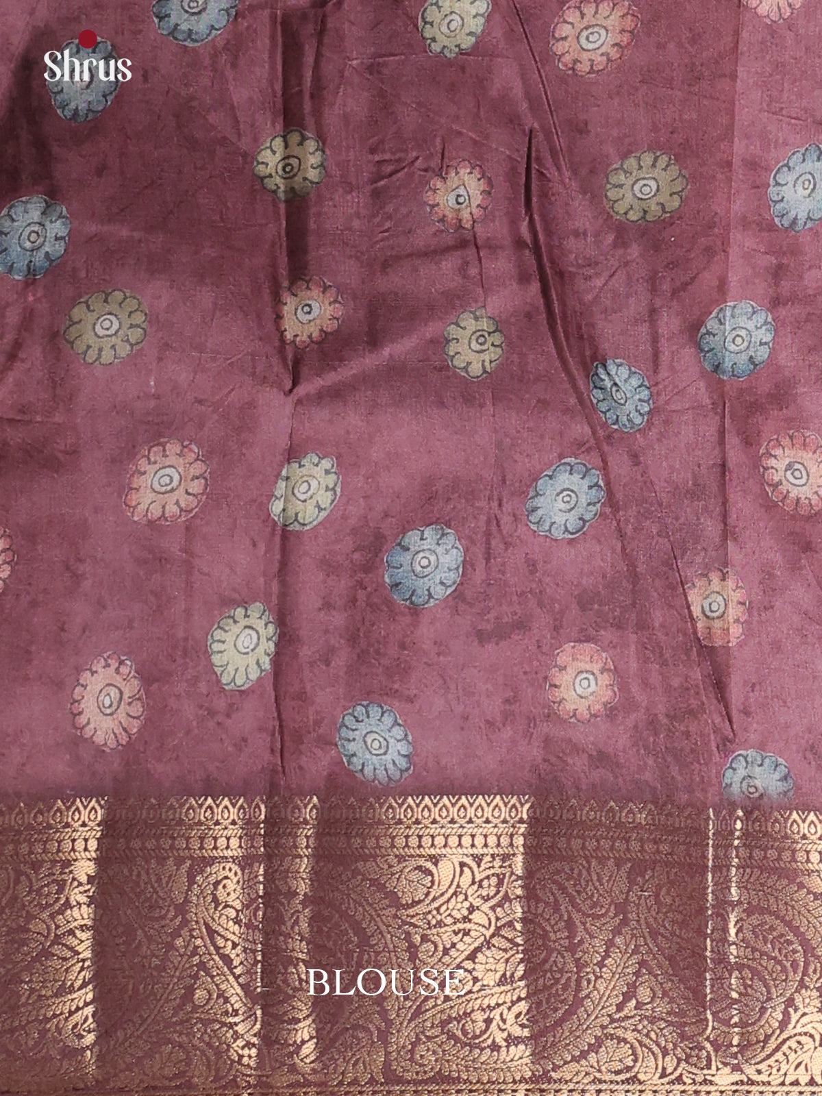 Brown - Chennur-Print Saree - Shop on Shrus.com
