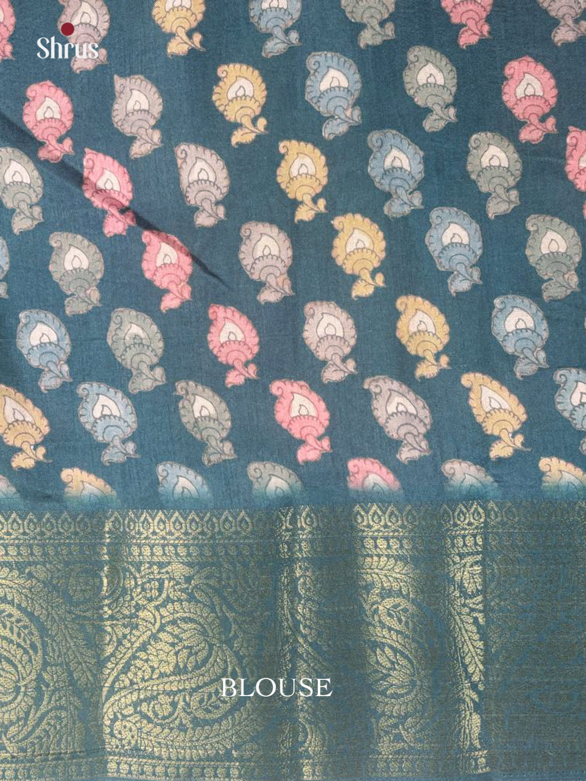 Peacock Green - Chennur-Print Saree - Shop on Shrus.com