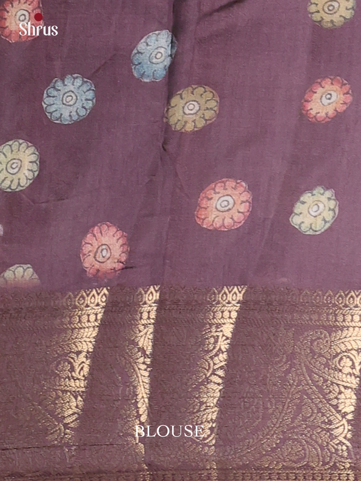 Lavender - Chennur-Print Saree - Shop on Shrus.com
