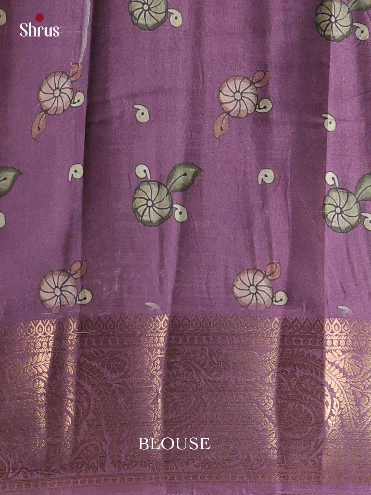 Lavender - Chennur-Print Saree - Shop on Shrus.com