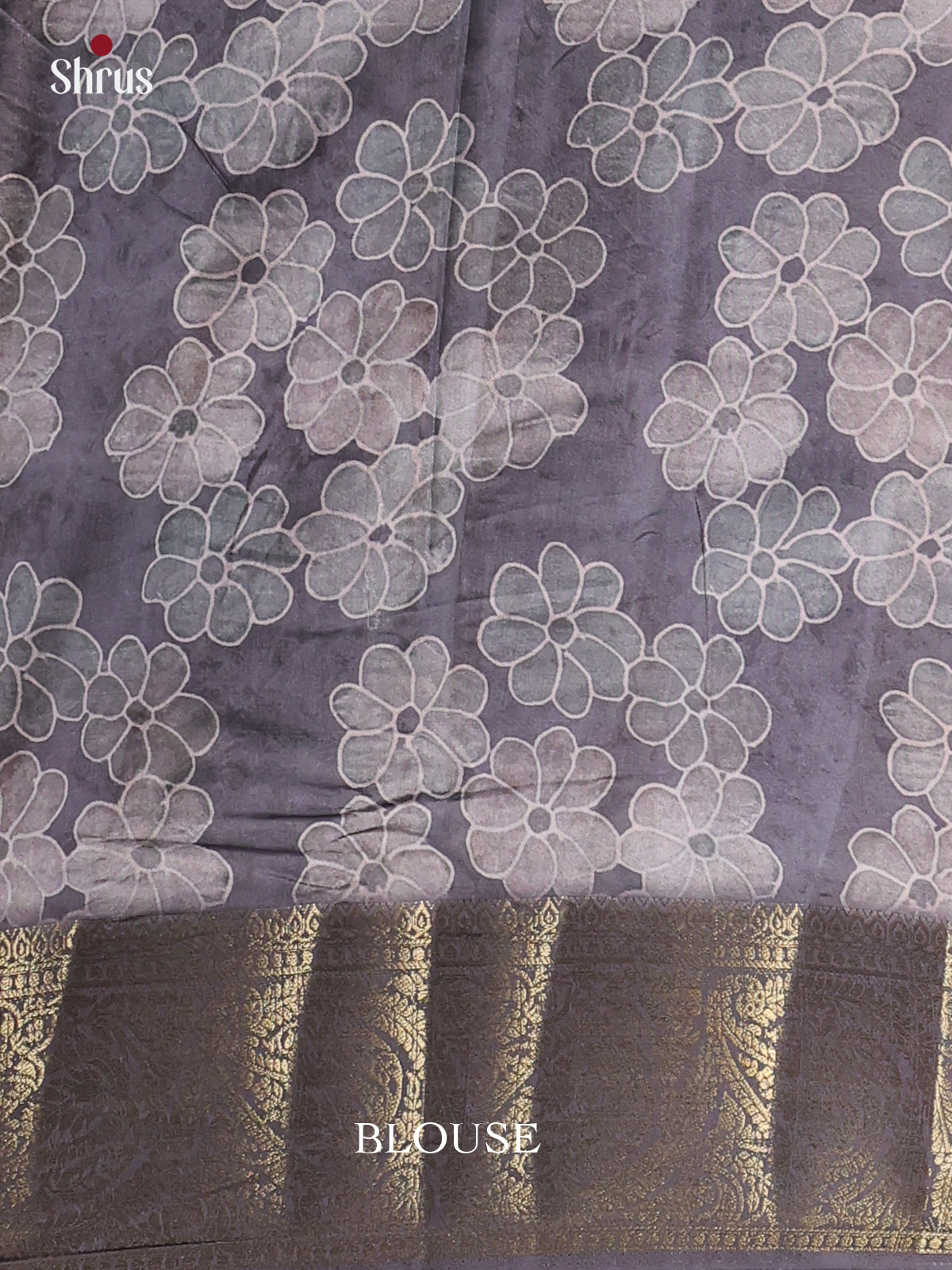 Black - Chennur-Print Saree - Shop on Shrus.com