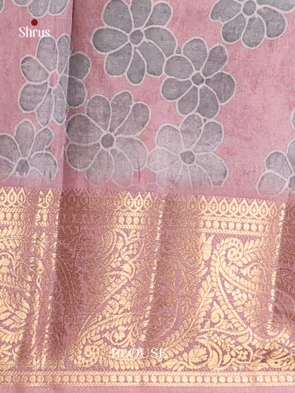 Black & Pink - Chennur-Print Saree - Shop on Shrus.com