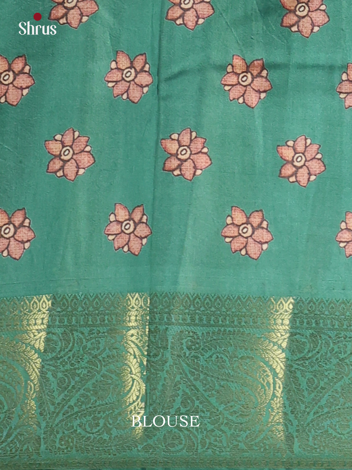 Pastel Green - Chennur-Print Saree - Shop on Shrus.com