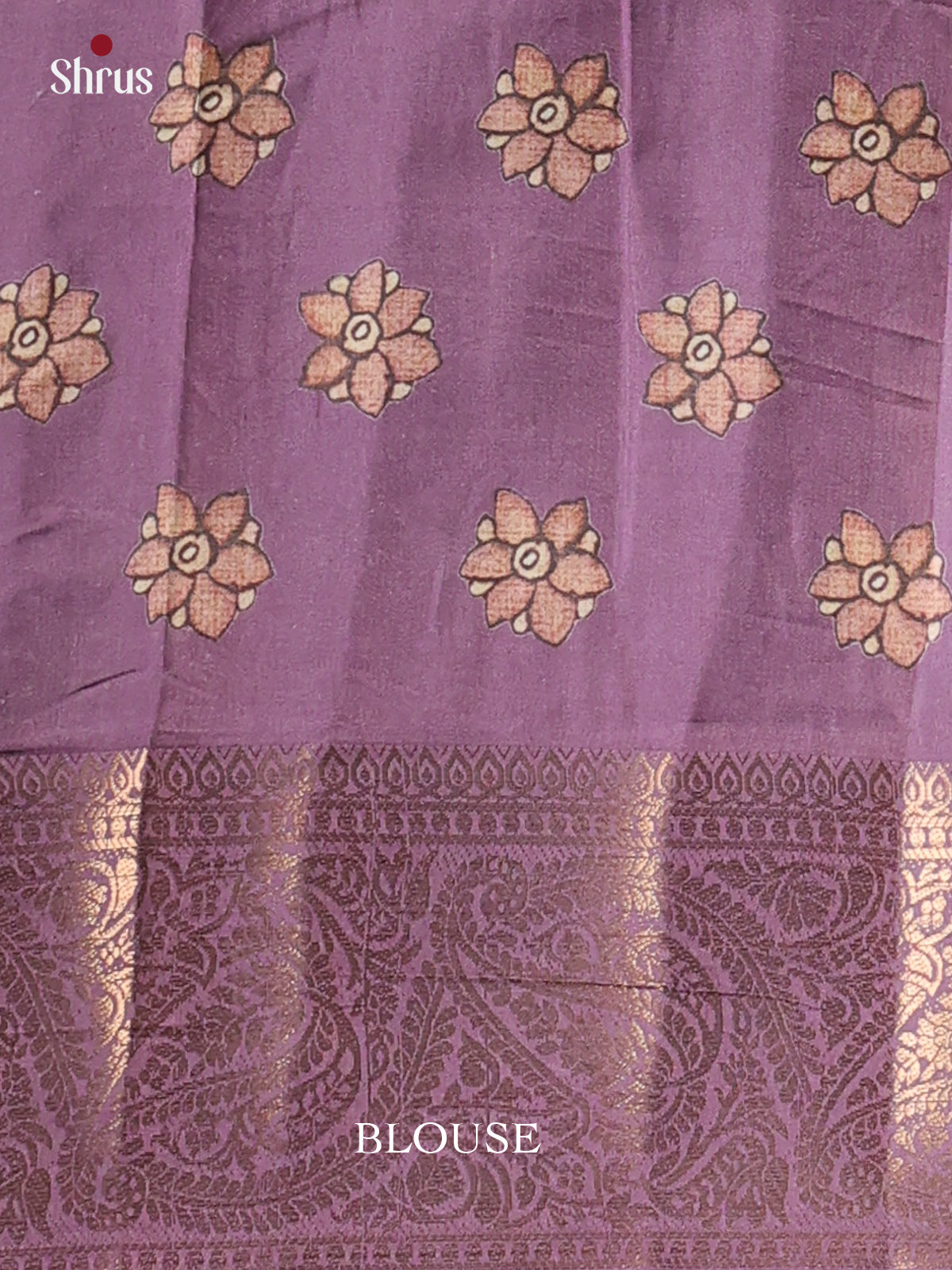 Dark Lavender - Chennur-Print Saree - Shop on Shrus.com