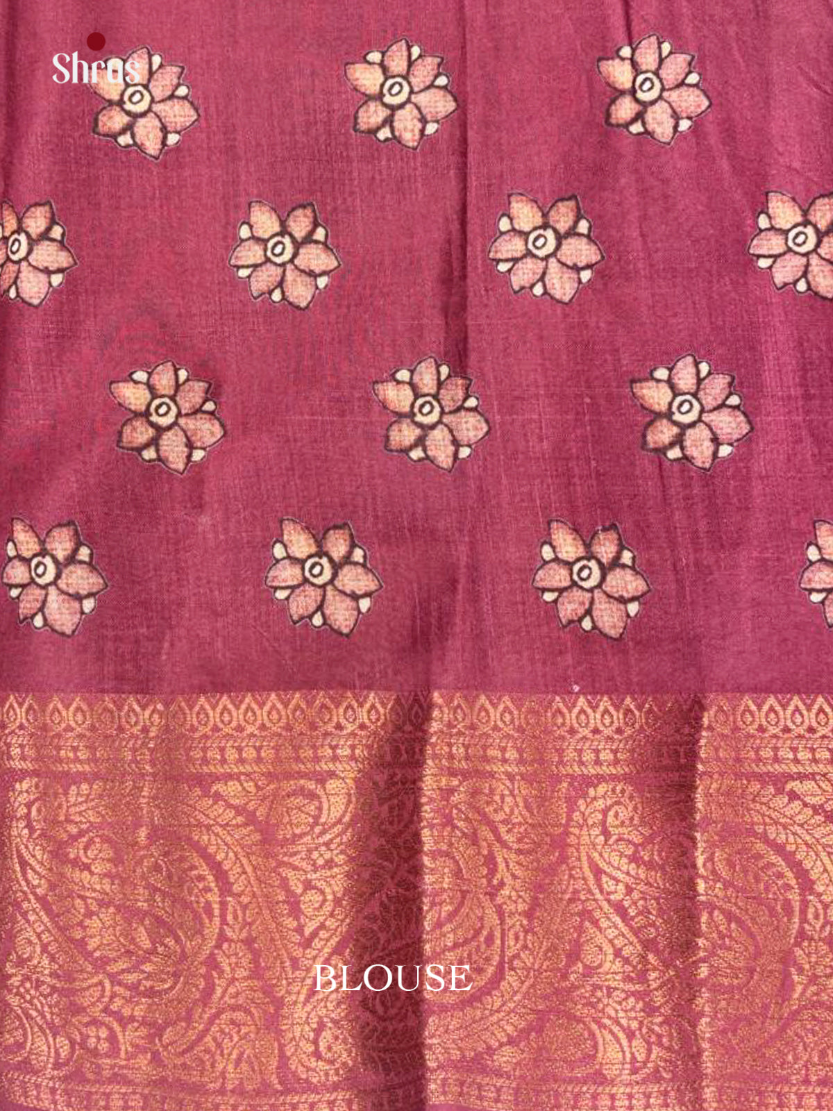 Black & Maroon - Chennur-Print Saree - Shop on Shrus.com