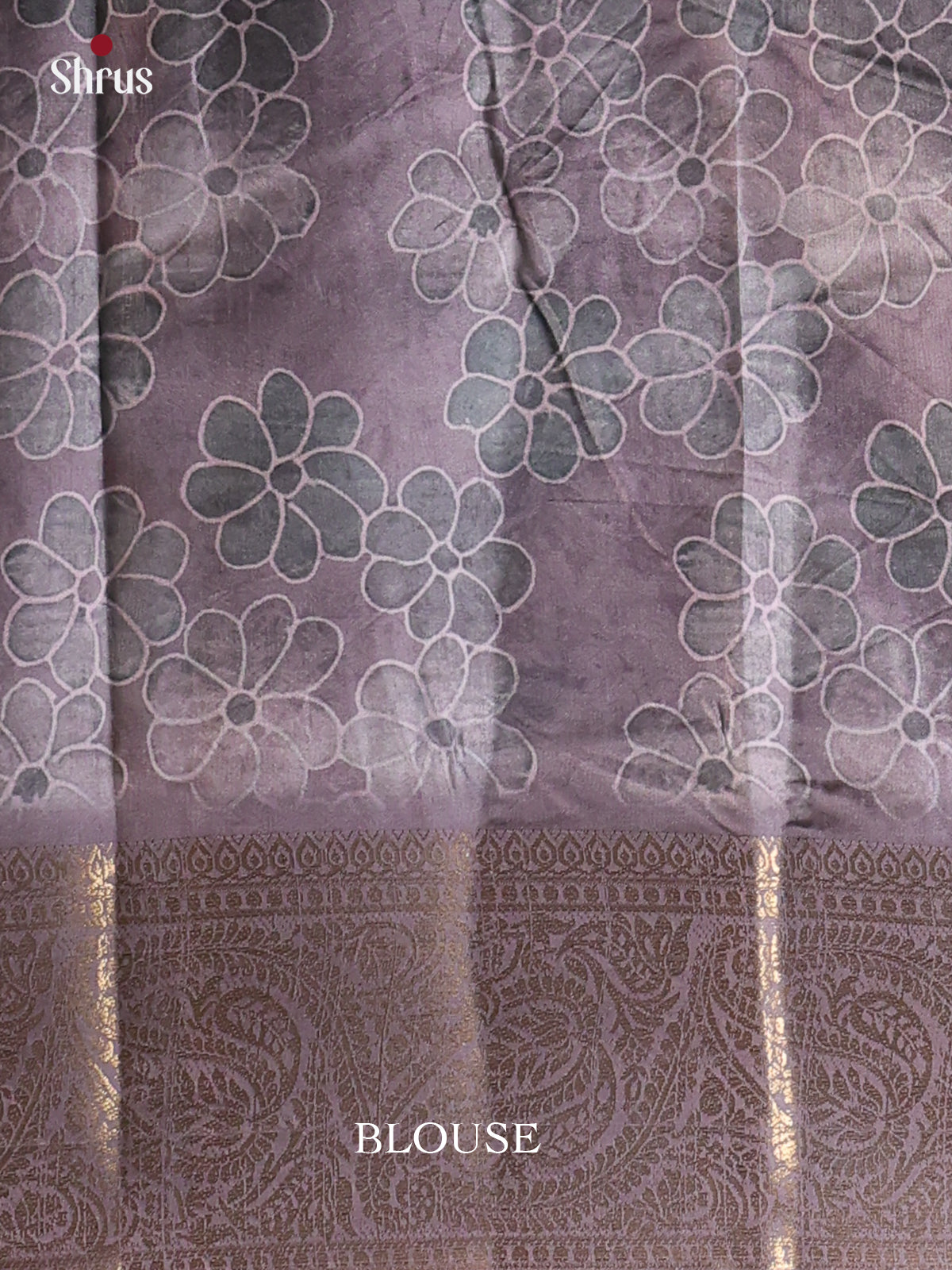 Purple - Chennur-Print Saree - Shop on Shrus.com
