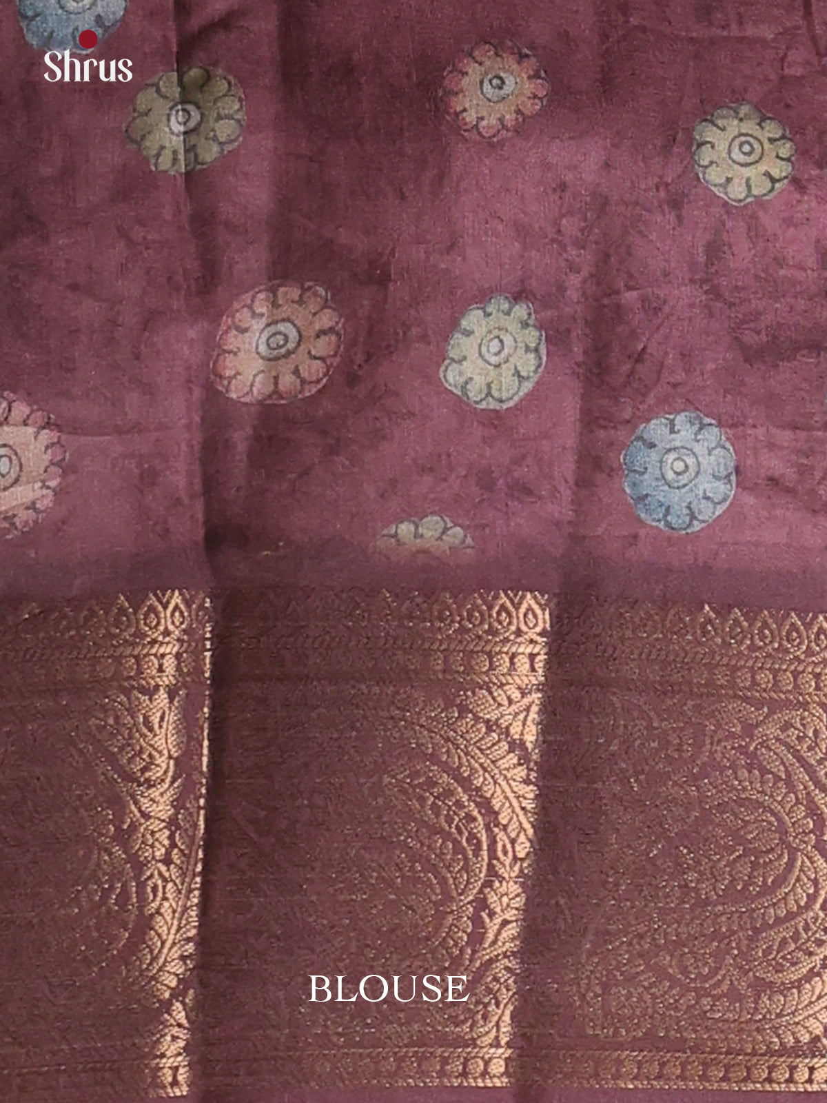 Dark Purple - Chennur-Print Saree - Shop on Shrus.com