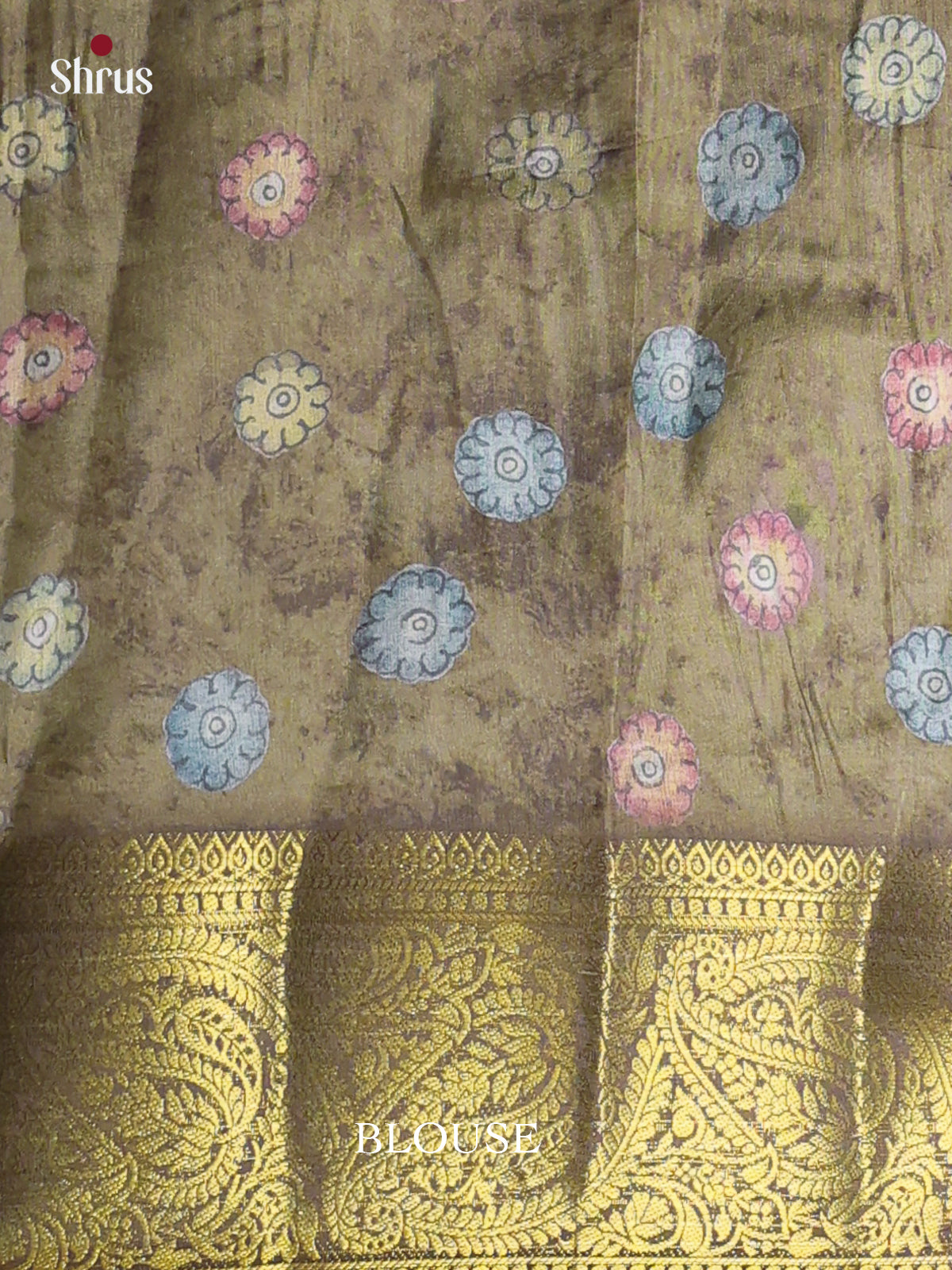 Chutney Green- Chennur-Print Saree - Shop on Shrus.com