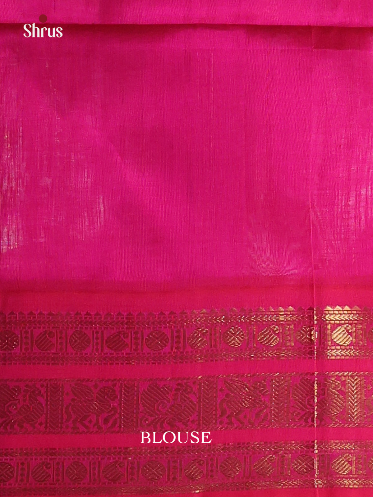 Dark Green & Pink - Silk Cotton Saree - Shop on Shrus.com
