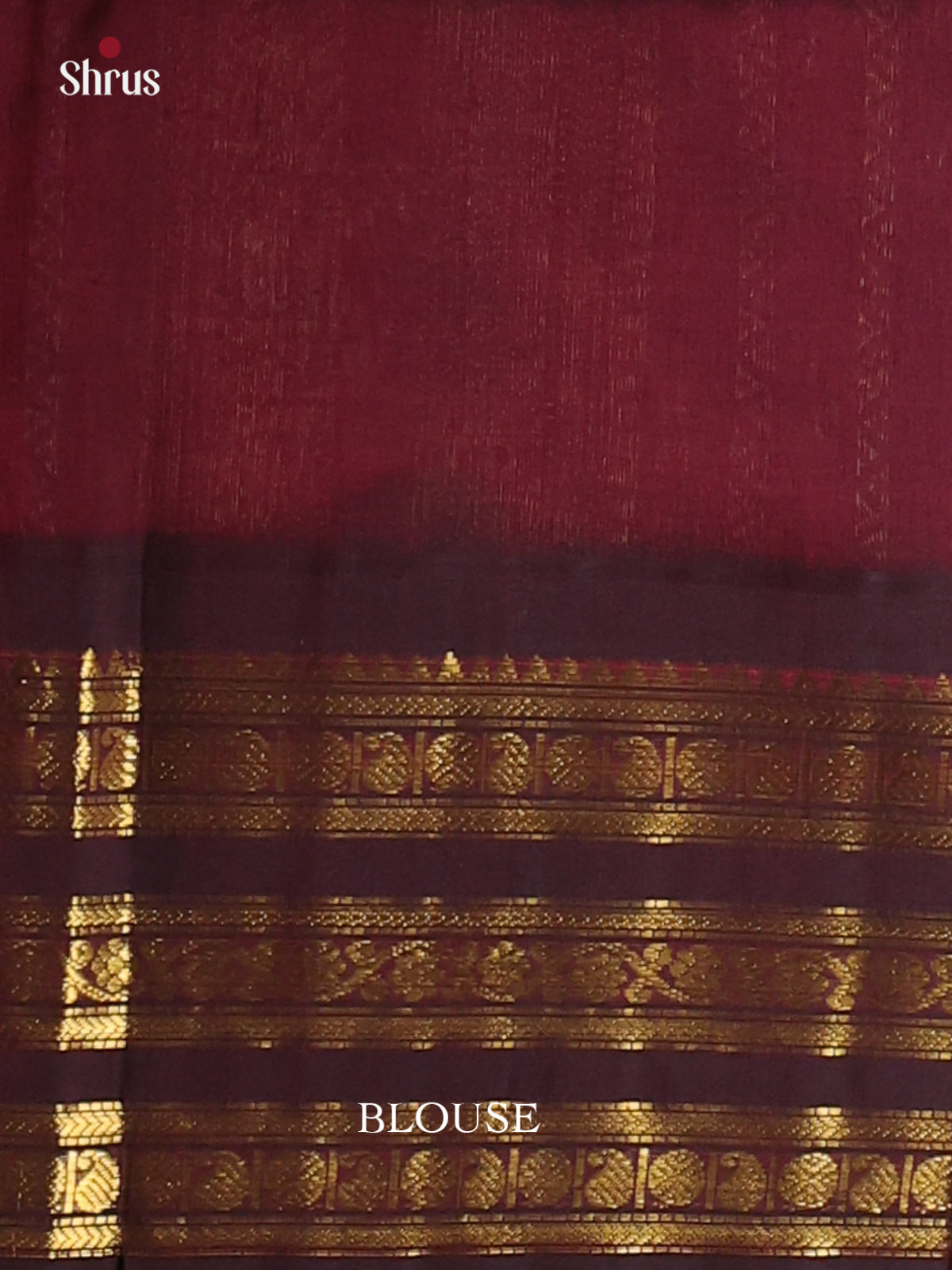 Orange & Brown - Silk Cotton Saree - Shop on Shrus.com