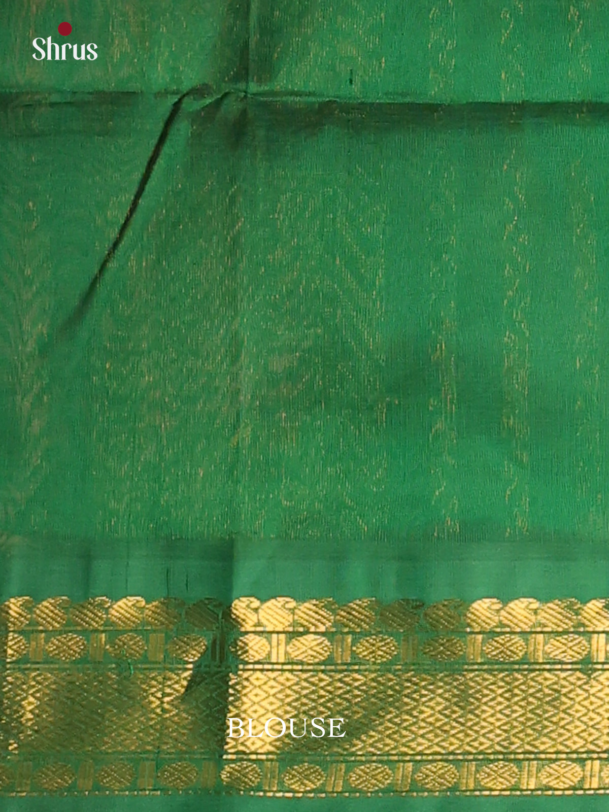 Mustardy Green & Green- Silk Cotton Saree - Shop on Shrus.com
