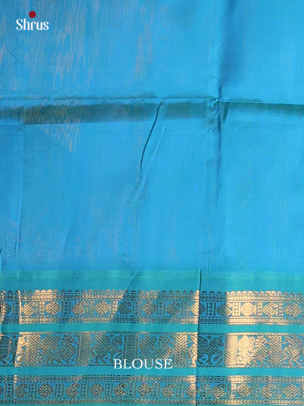 Lemon Yellow & Blue - Silk Cotton Saree - Shop on Shrus.com