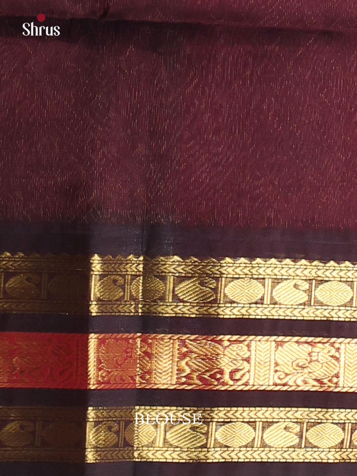 Pink & Brown - Silk Cotton Saree - Shop on Shrus.com