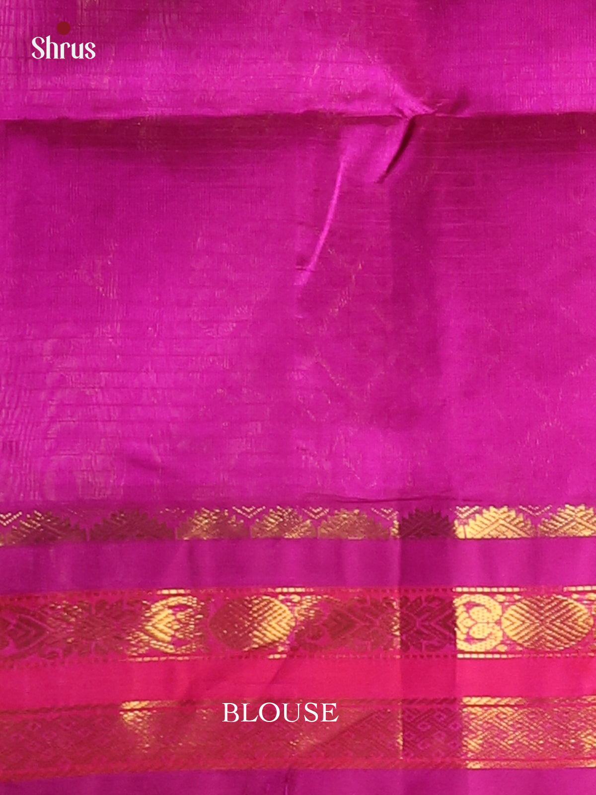 Green & Majenta- Silk Cotton Saree - Shop on Shrus.com