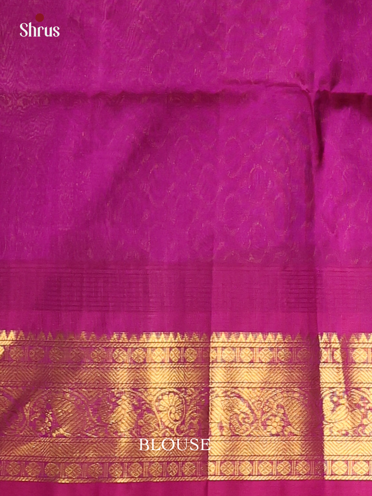 Blue & Purple - Silk Cotton Saree - Shop on Shrus.com