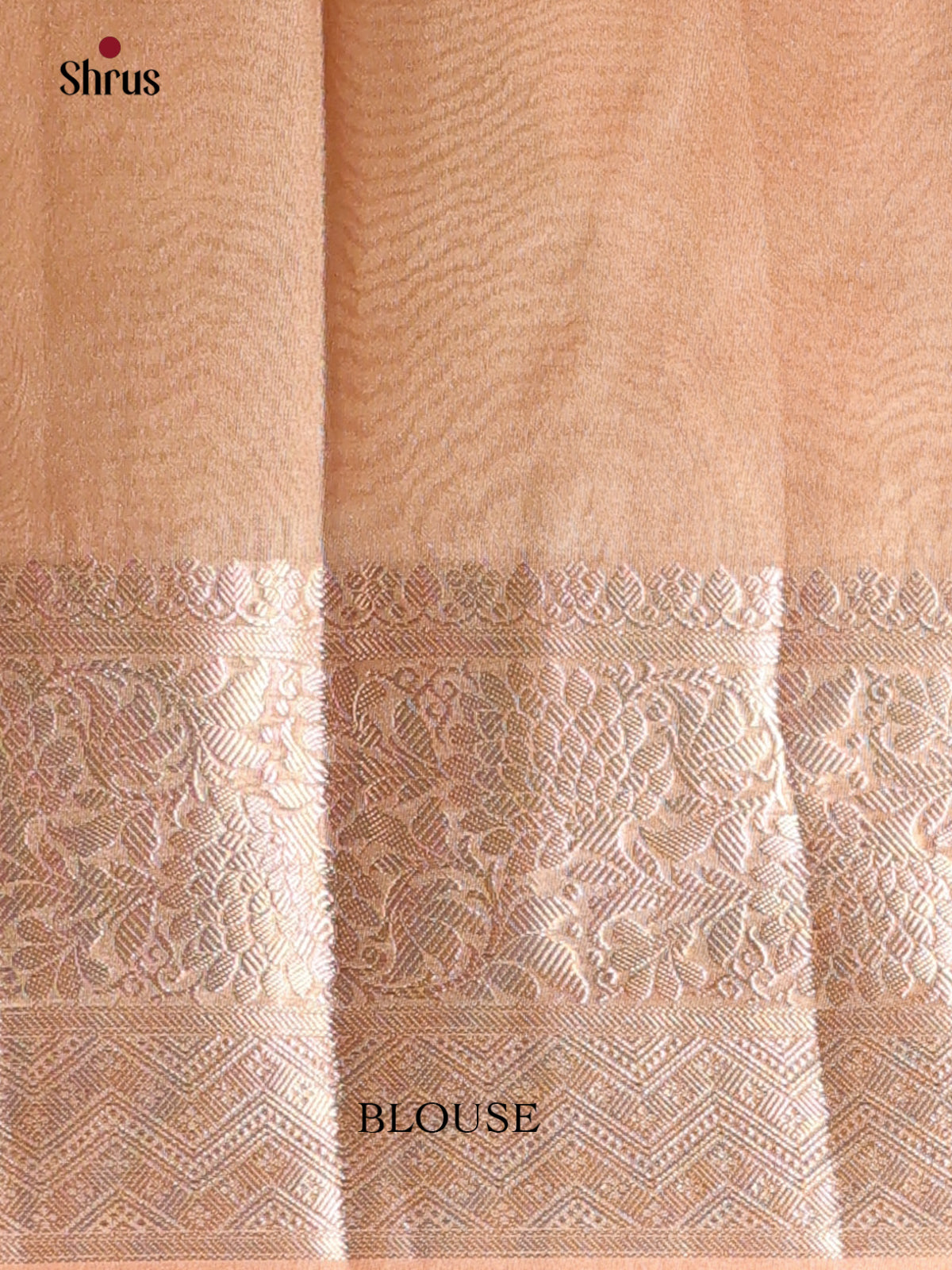 Orange - Semi Tissue Saree - Shop on Shrus.com