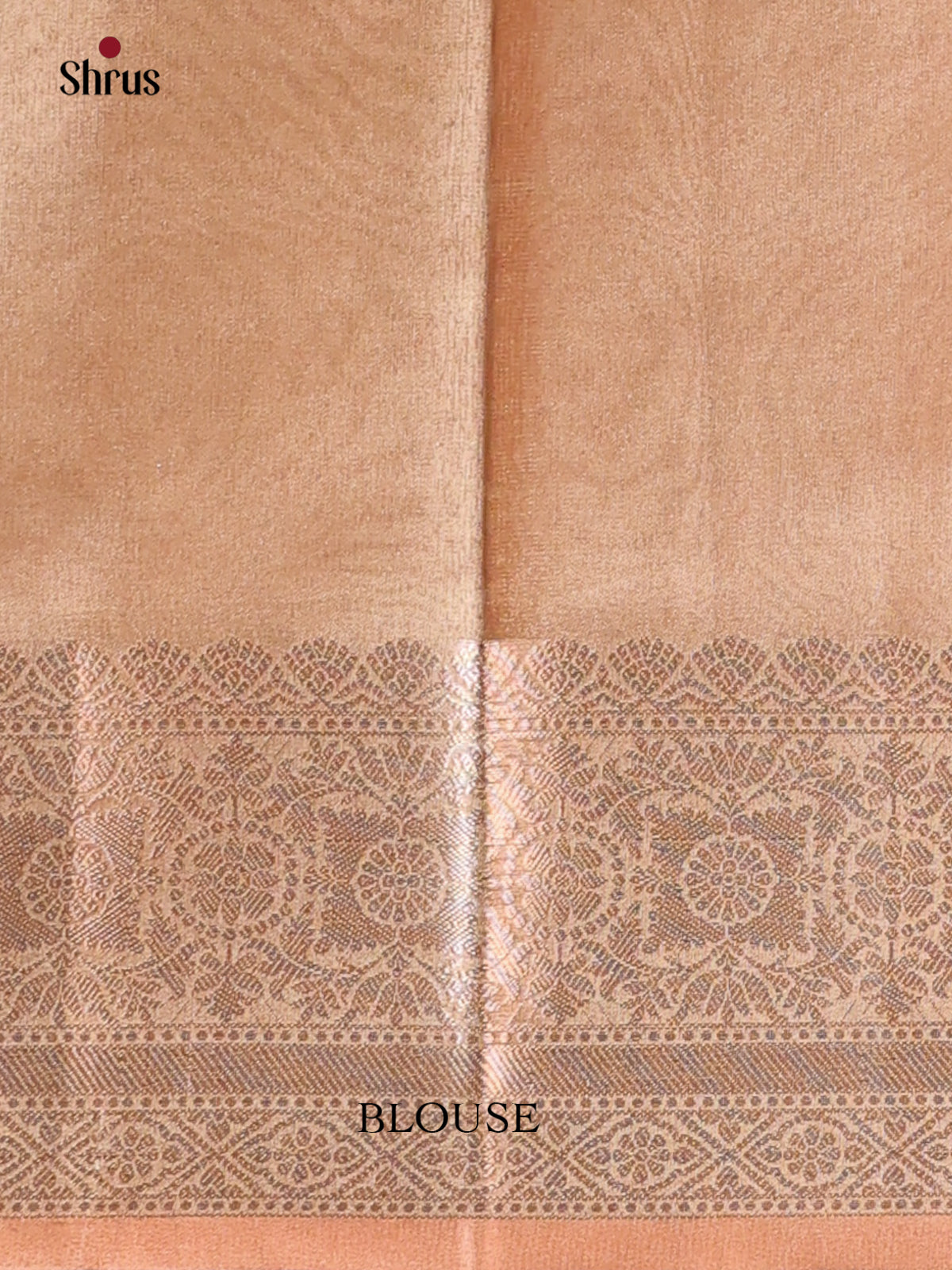 Peach- Semi Tissue Saree - Shop on Shrus.com