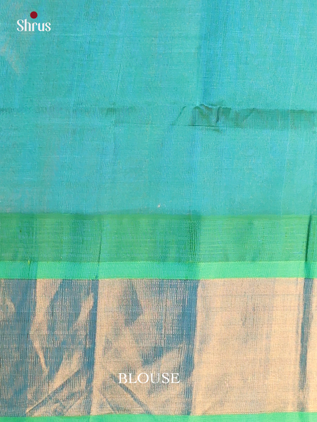 Cream & Teal - Hindolam Saree - Shop on Shrus.com