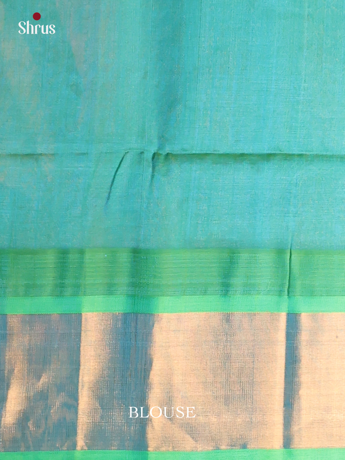 Cream & Teal - Hindolam Saree - Shop on Shrus.com