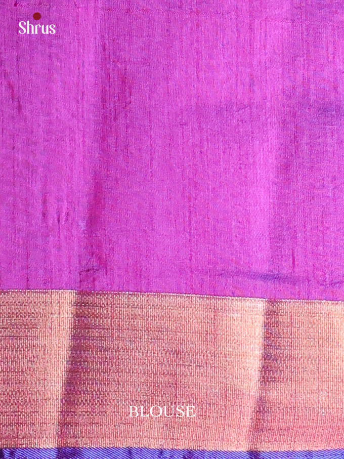 Brown & Purple - Semi Patola Saree - Shop on Shrus.com