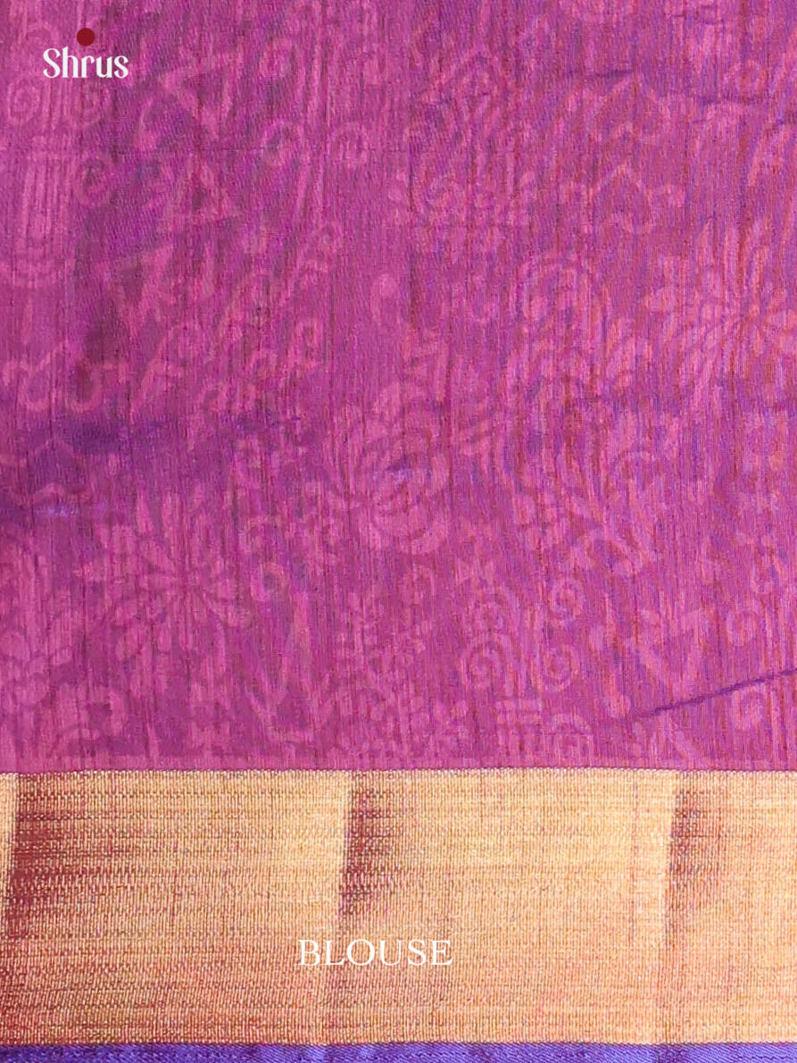 Pink & Purple - Semi Patola Saree - Shop on Shrus.com