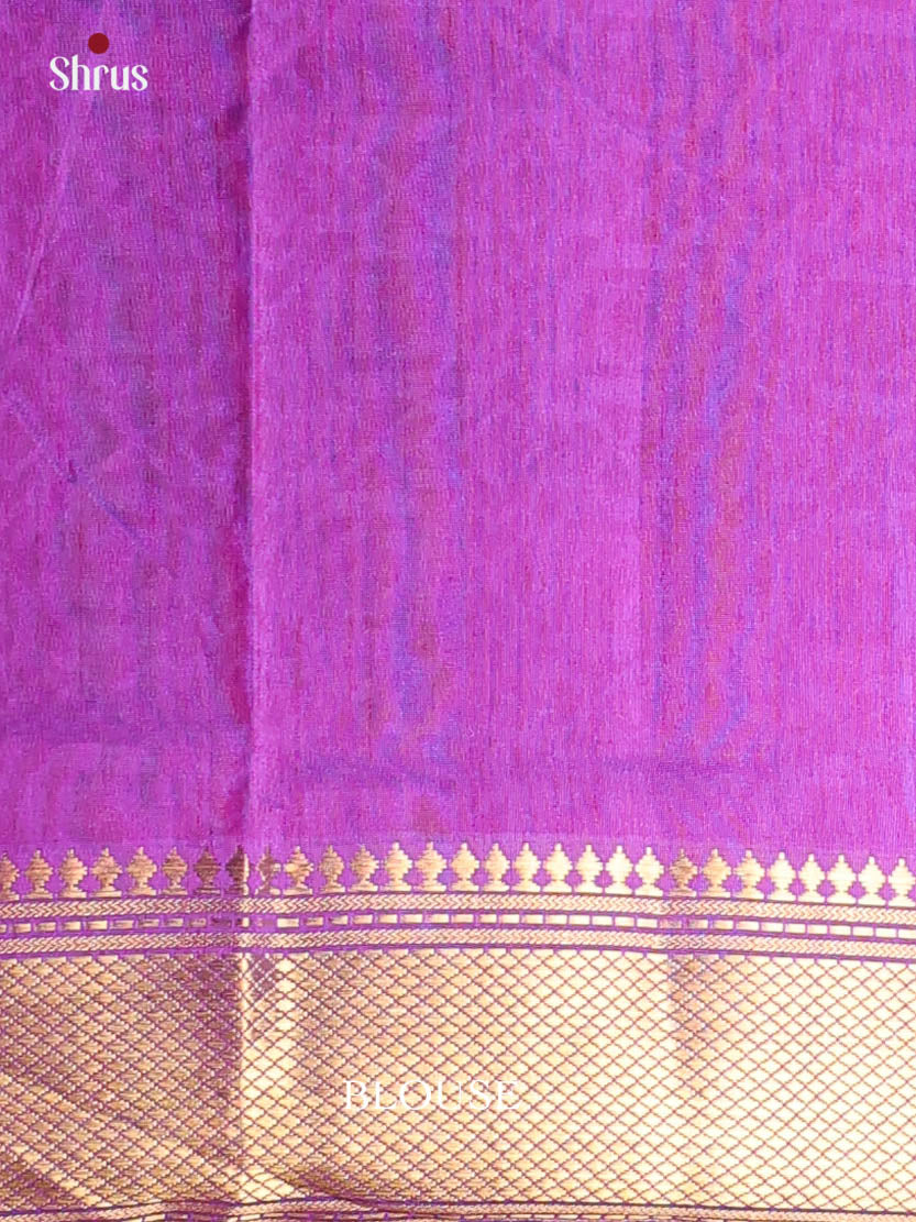 Blue & Purple- Semi Patola Saree - Shop on Shrus.com