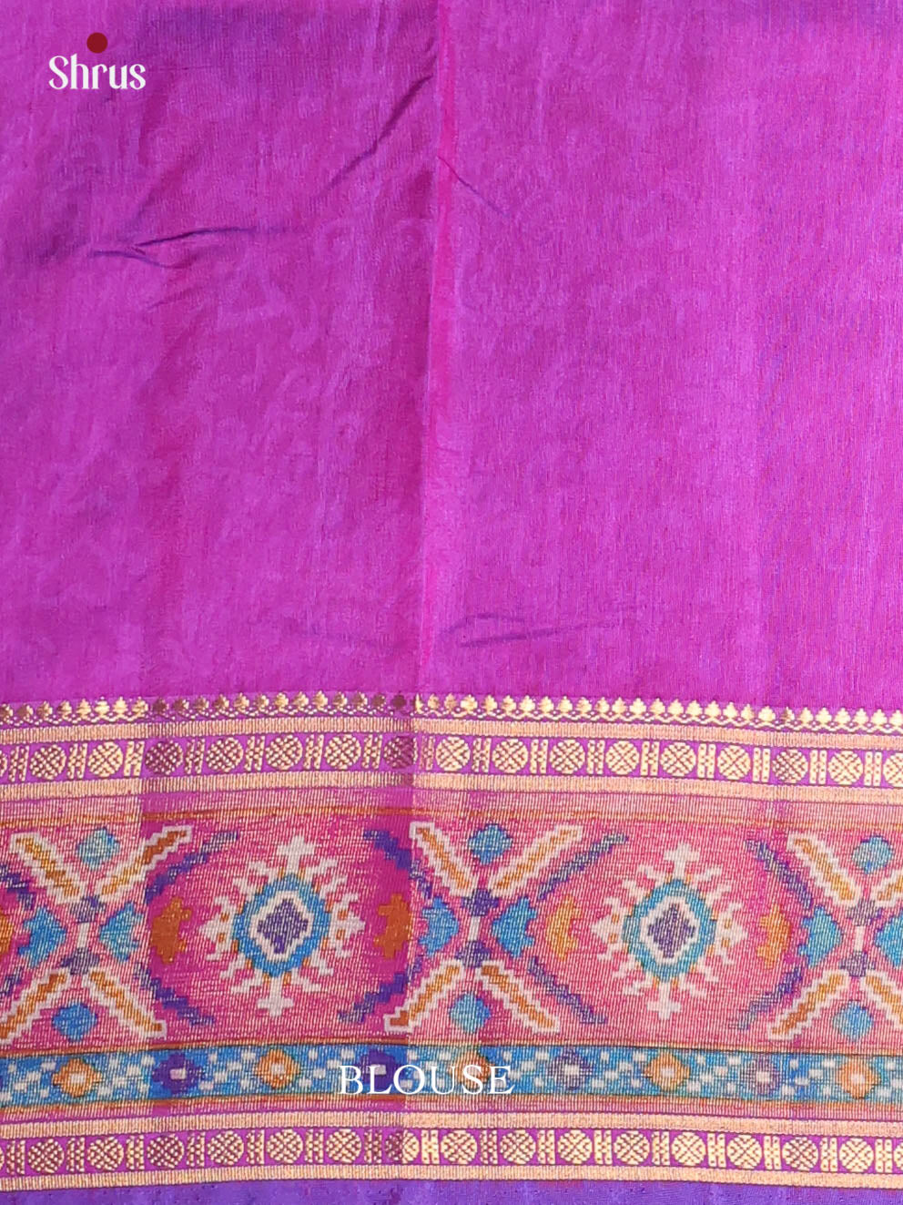 Blue & Purple - Semi Patola Saree - Shop on Shrus.com