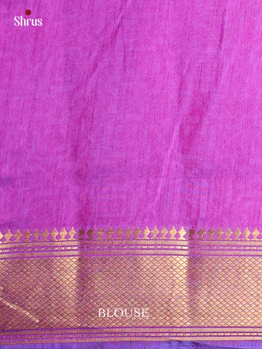 Blue & Purple - Semi Patola Saree - Shop on Shrus.com