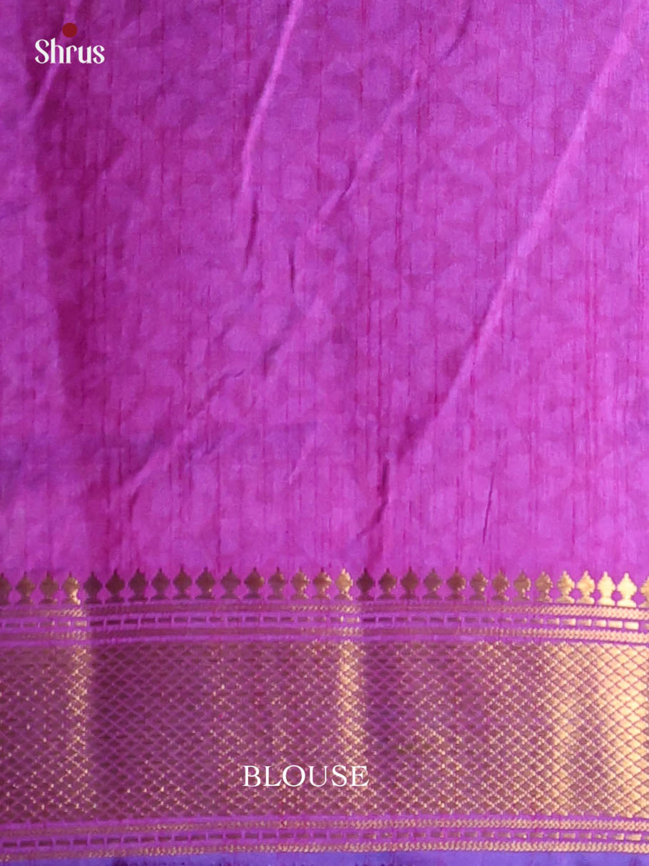 Blue & Purple - Semi Patola Saree - Shop on Shrus.com