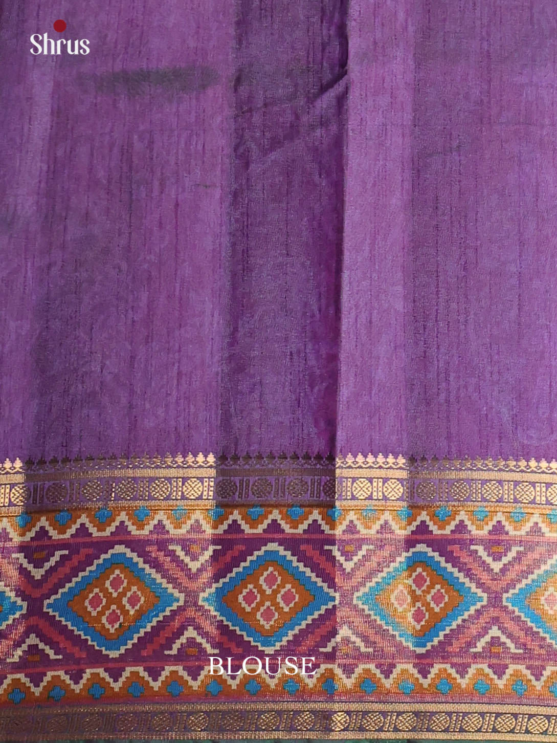Blue & Purple - Semi Patola Saree - Shop on Shrus.com