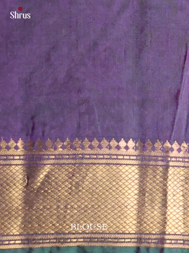 Blue & Purple - Semi Patola Saree - Shop on Shrus.com