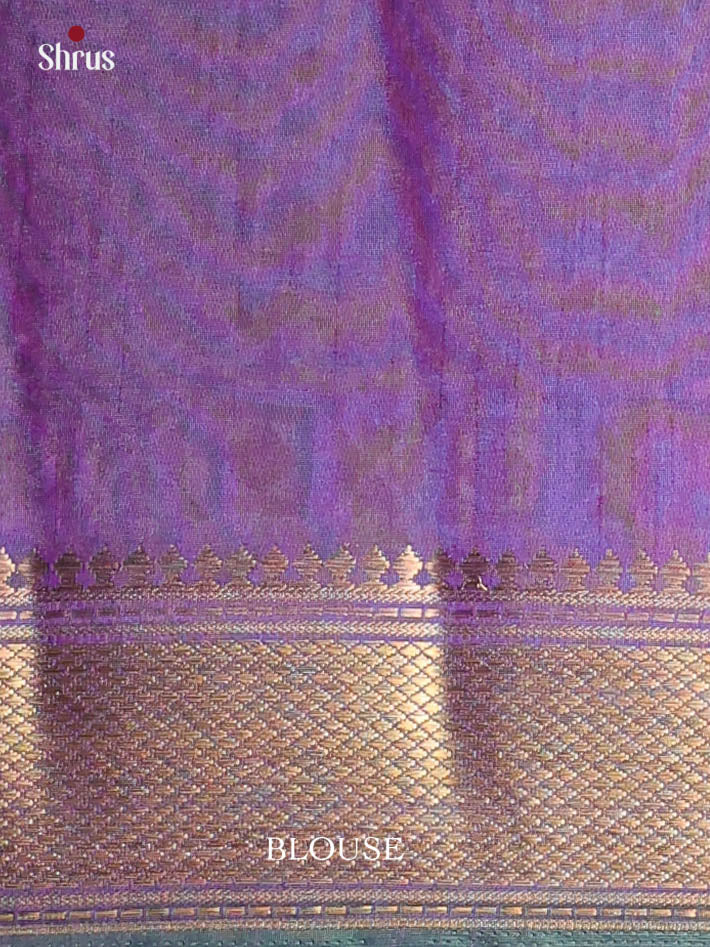 Blue & Purple - Semi Patola Saree - Shop on Shrus.com