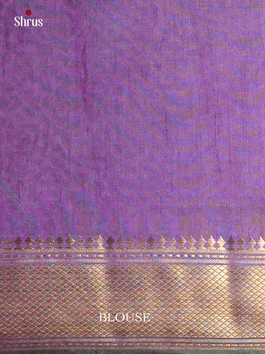 Blue & Purple - Semi Patola Saree - Shop on Shrus.com