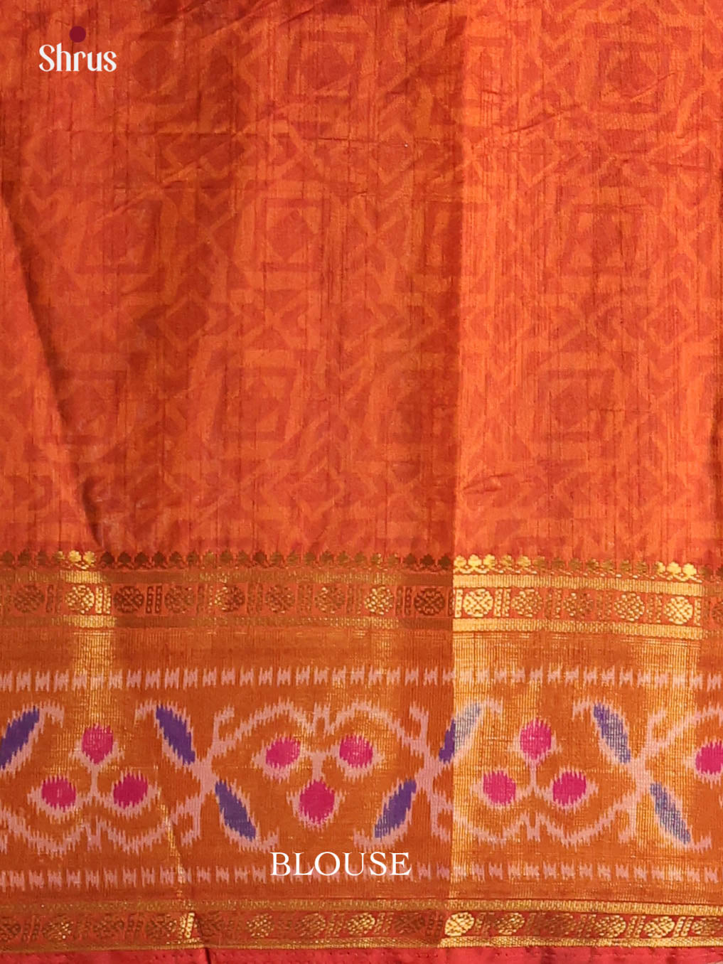 Pink & Brick - Semi Patola Saree - Shop on Shrus.com