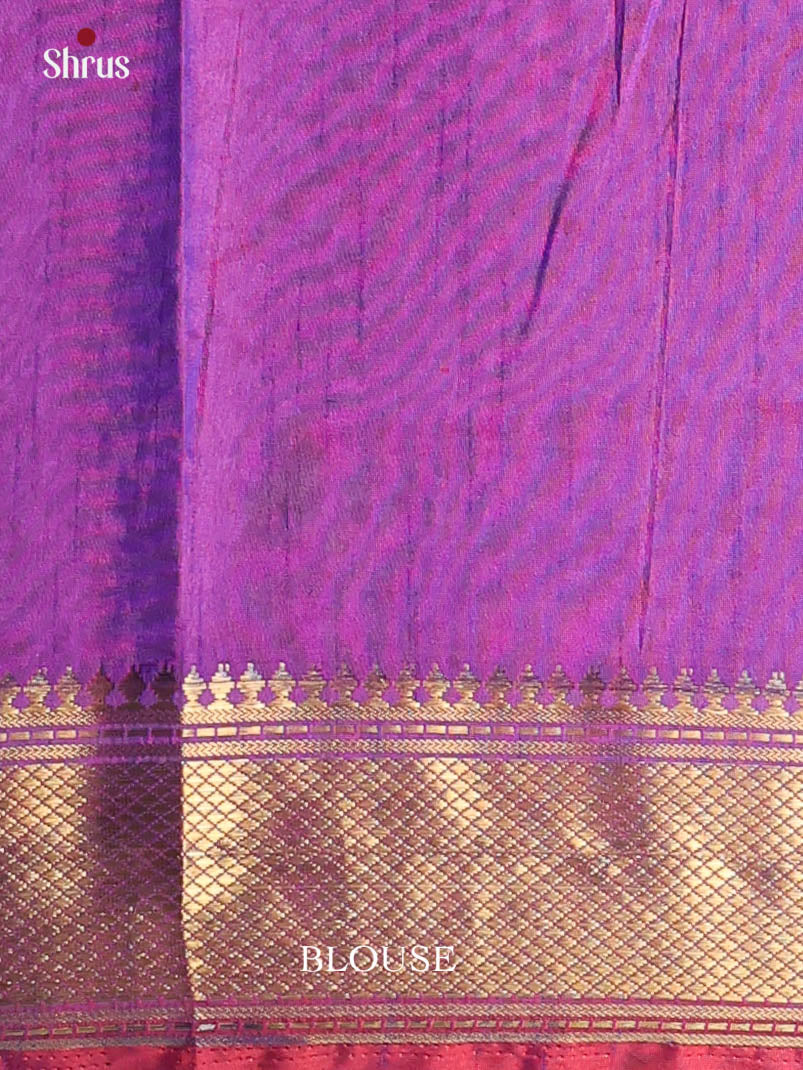Pink & Purple - Semi Patola Saree - Shop on Shrus.com