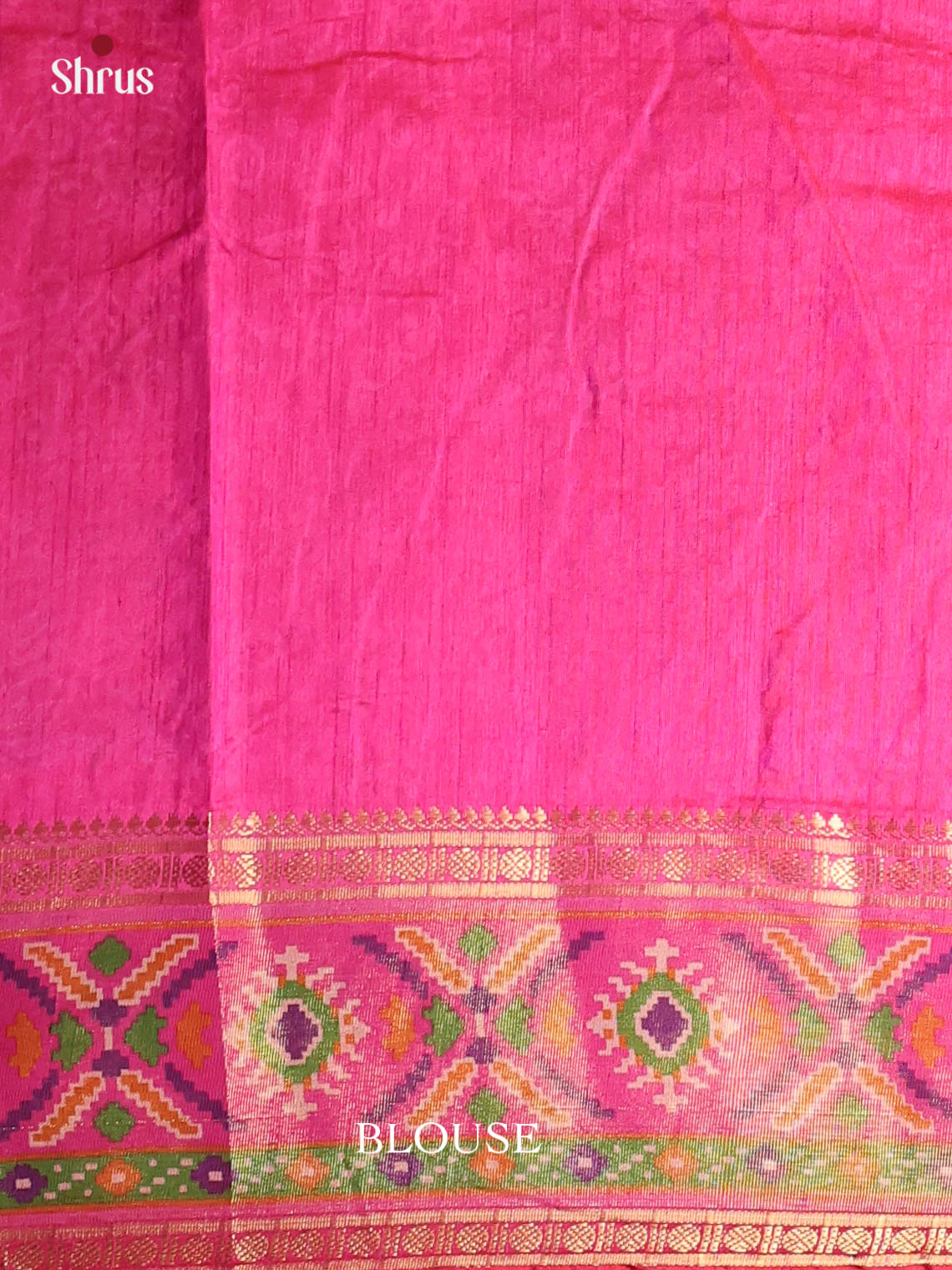 Purple & Pink- Semi Patola Saree - Shop on Shrus.com