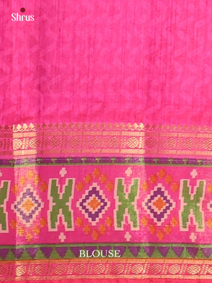 Purple & Pink - Semi Patola Saree - Shop on Shrus.com