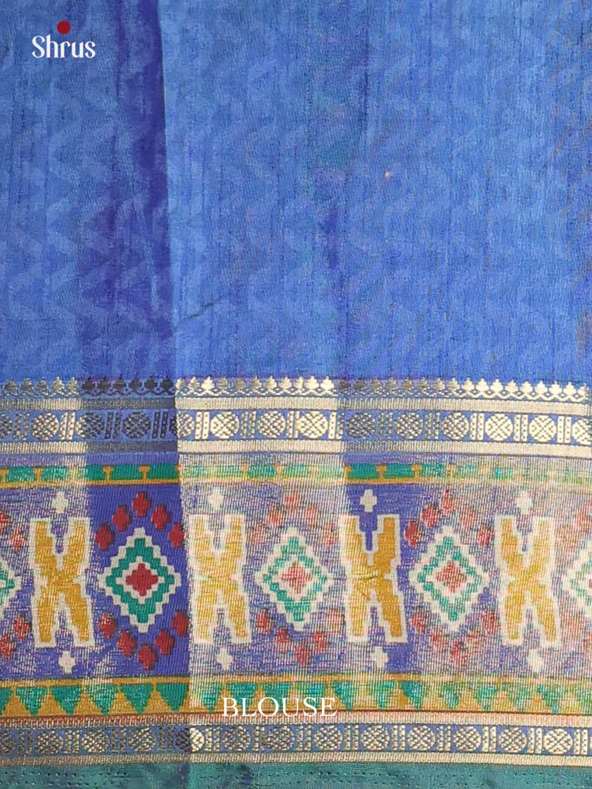 Green & Blue- Semi Patola Saree - Shop on Shrus.com