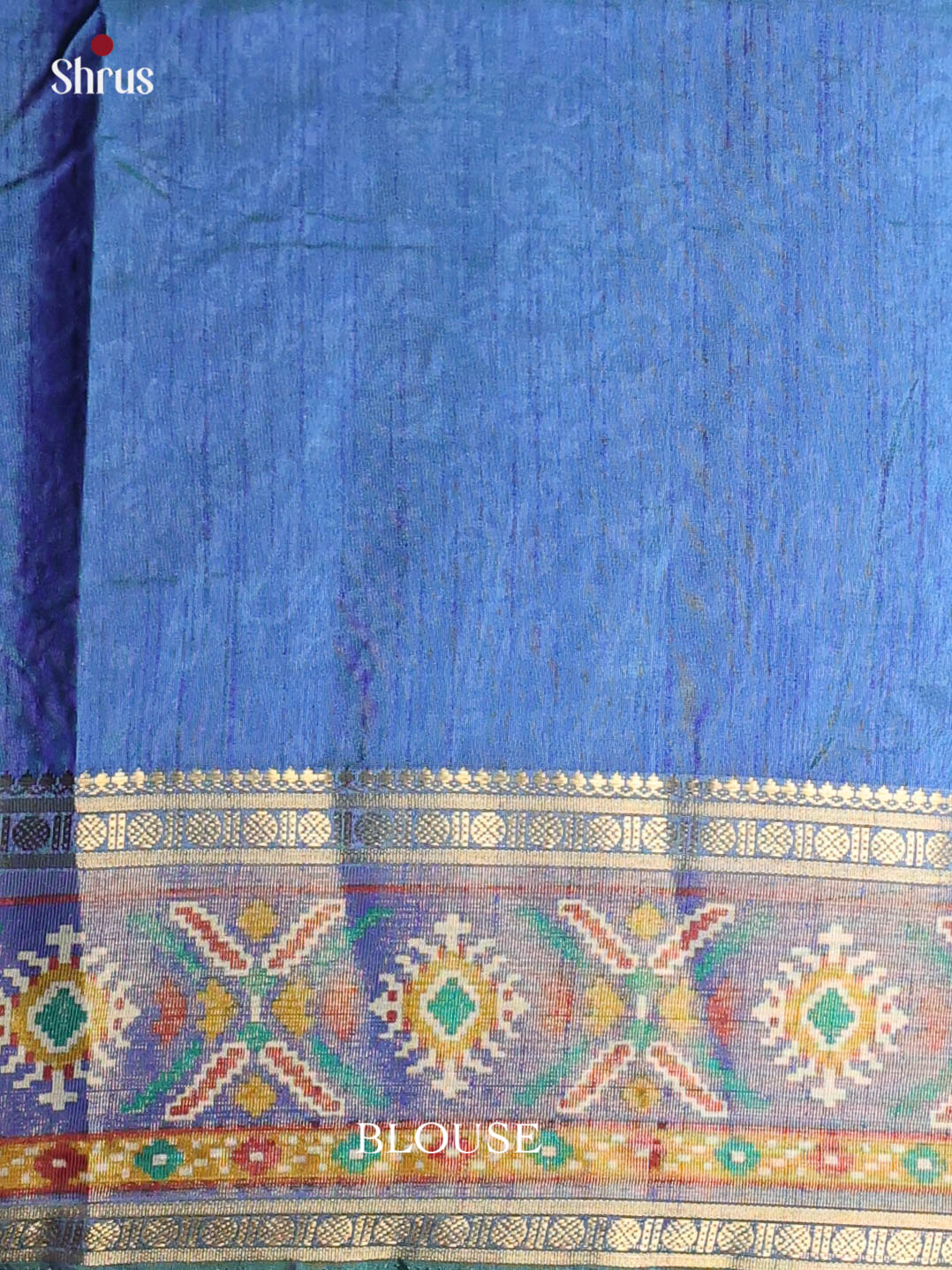 Green & Blue - Semi Patola Saree - Shop on Shrus.com