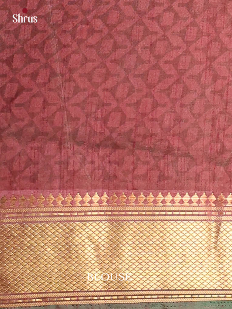 Green & Brown - Semi Patola Saree - Shop on Shrus.com