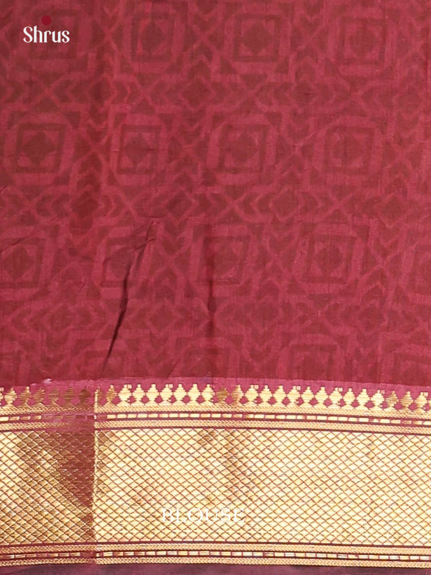 Black & Maroon - Semi Patola Saree - Shop on Shrus.com